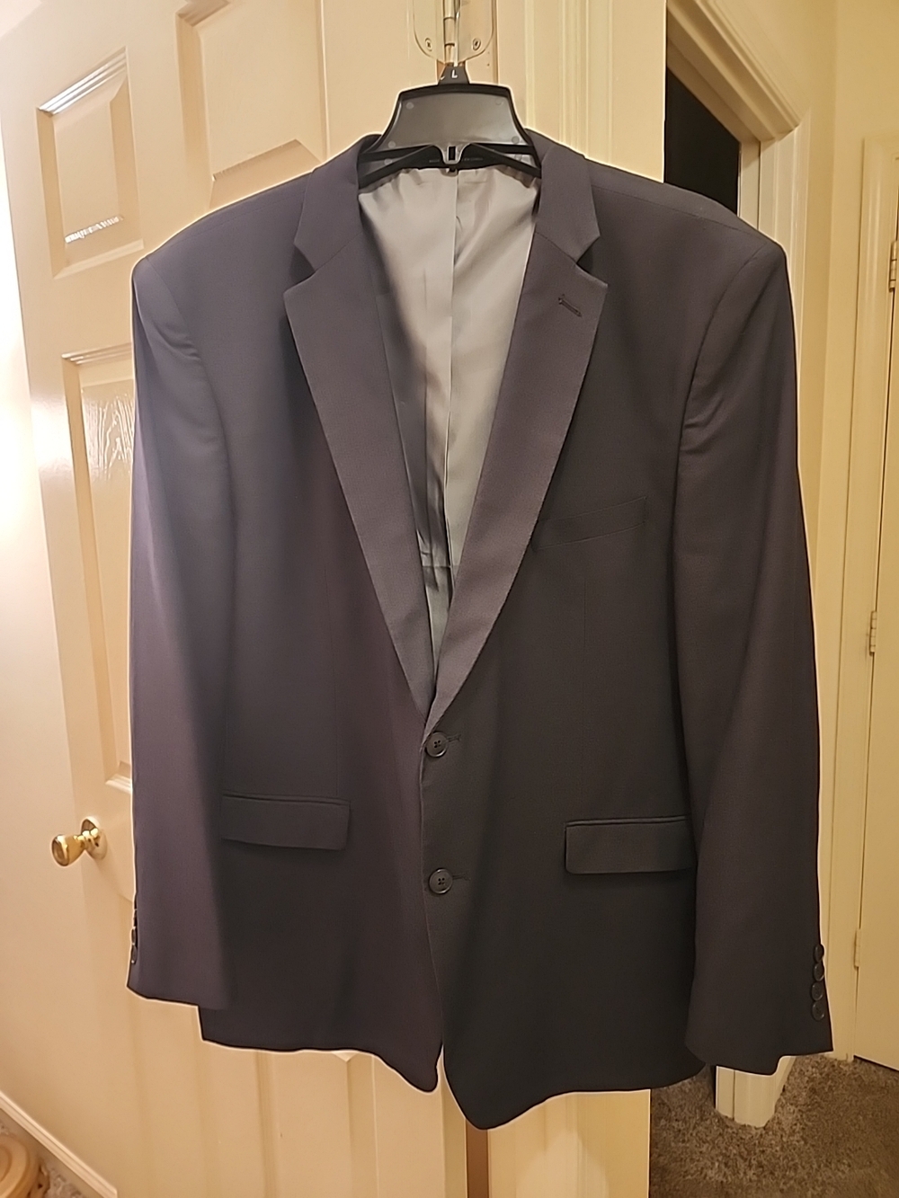 Perry Ellis Portfolio Slim Fit Black Blazer Size 50 Regular